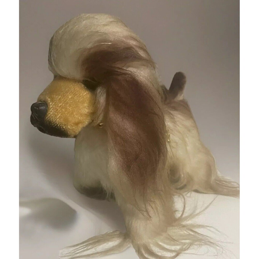 VTG KNICKERBOCKER K T Pets PUPPY Long Hair Dachshund Dog Plush Toy Animal RARE